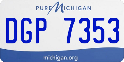 MI license plate DGP7353