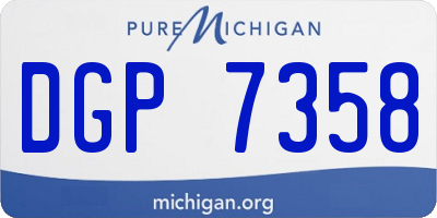 MI license plate DGP7358
