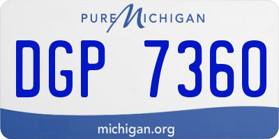 MI license plate DGP7360