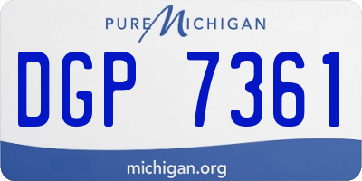 MI license plate DGP7361