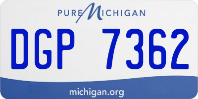 MI license plate DGP7362