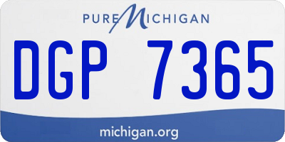 MI license plate DGP7365