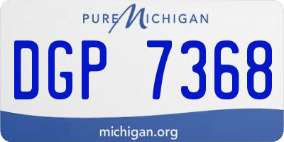 MI license plate DGP7368