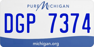 MI license plate DGP7374