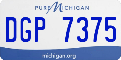 MI license plate DGP7375