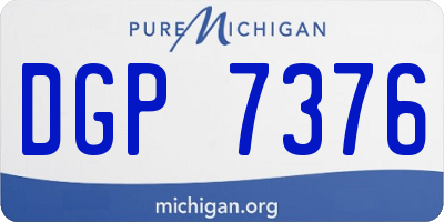 MI license plate DGP7376