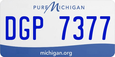 MI license plate DGP7377