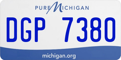 MI license plate DGP7380