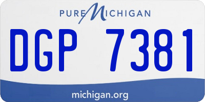 MI license plate DGP7381