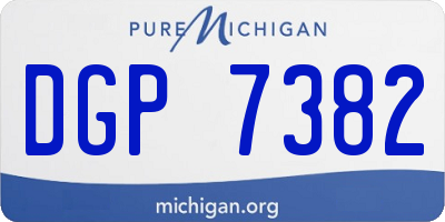 MI license plate DGP7382