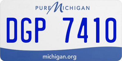 MI license plate DGP7410