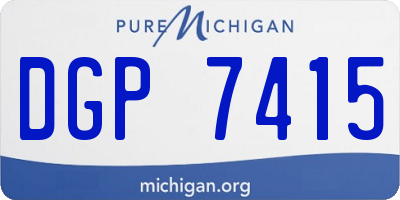 MI license plate DGP7415