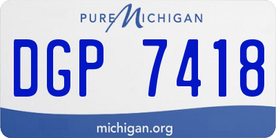 MI license plate DGP7418