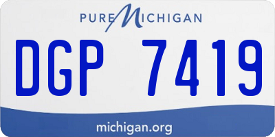 MI license plate DGP7419