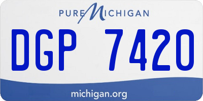 MI license plate DGP7420