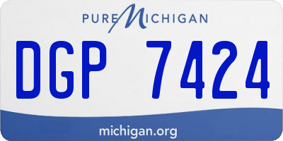 MI license plate DGP7424