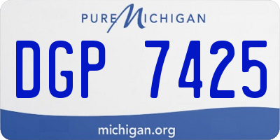 MI license plate DGP7425