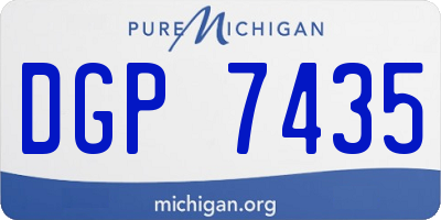 MI license plate DGP7435
