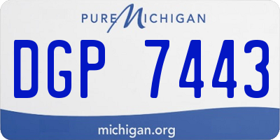 MI license plate DGP7443