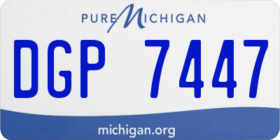 MI license plate DGP7447