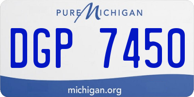 MI license plate DGP7450