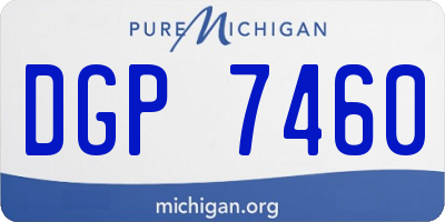 MI license plate DGP7460