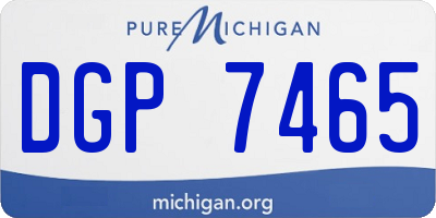 MI license plate DGP7465
