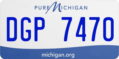 MI license plate DGP7470