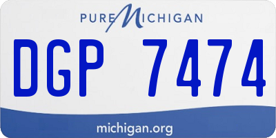 MI license plate DGP7474