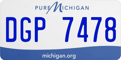 MI license plate DGP7478