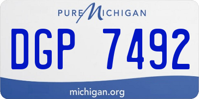 MI license plate DGP7492