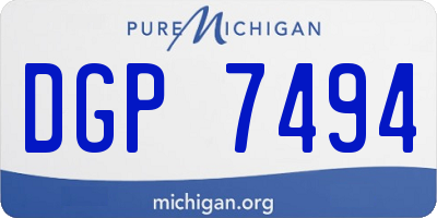 MI license plate DGP7494