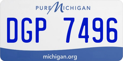 MI license plate DGP7496
