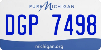MI license plate DGP7498