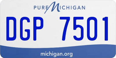 MI license plate DGP7501