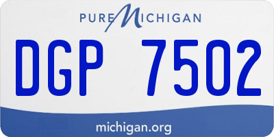 MI license plate DGP7502