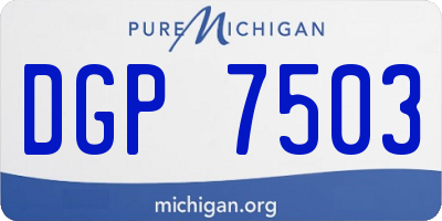 MI license plate DGP7503