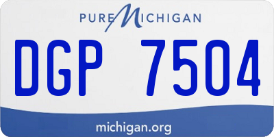 MI license plate DGP7504