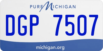 MI license plate DGP7507