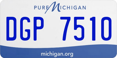 MI license plate DGP7510