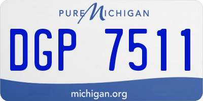 MI license plate DGP7511