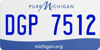 MI license plate DGP7512