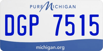 MI license plate DGP7515