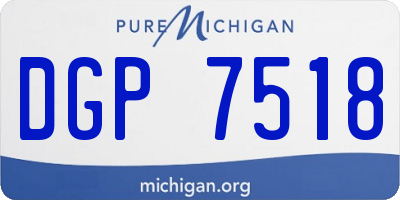 MI license plate DGP7518