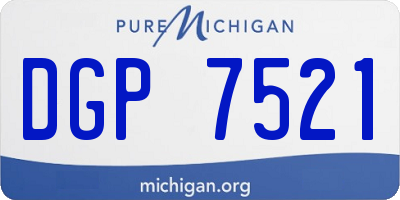 MI license plate DGP7521