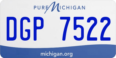 MI license plate DGP7522