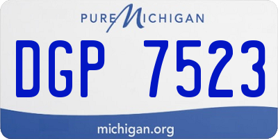 MI license plate DGP7523