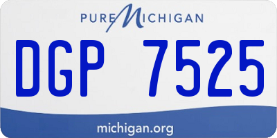 MI license plate DGP7525