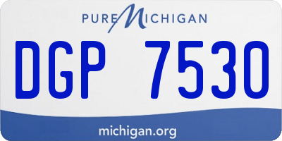 MI license plate DGP7530