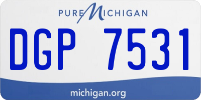 MI license plate DGP7531